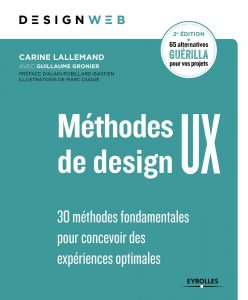 image of Carine Lallemand's book "Méthodes de design UX"